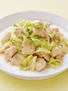 キャベツと鶏むね肉のごまドレ炒め-レシピのメイン写真