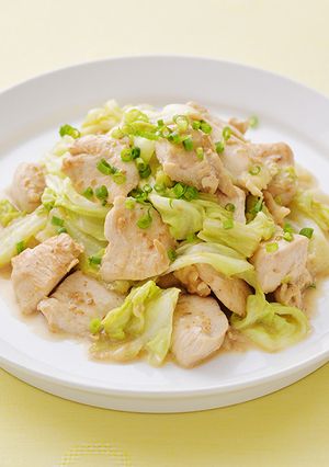 キャベツと鶏むね肉のごまドレ炒め-レシピのメイン写真