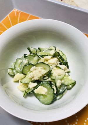 柿酢と豆腐とチーズのマヨ和え～胡瓜編～-レシピのメイン写真