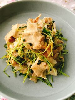 夏に簡単!豚ロース肉のポン酢炒め-レシピのメイン写真