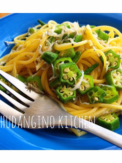 簡単*しらすとオクラバターめんつゆパスタ-レシピのメイン写真