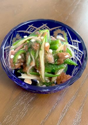 暑い夏にピッタリ！オクラと茗荷の梅肉和え-レシピのメイン写真