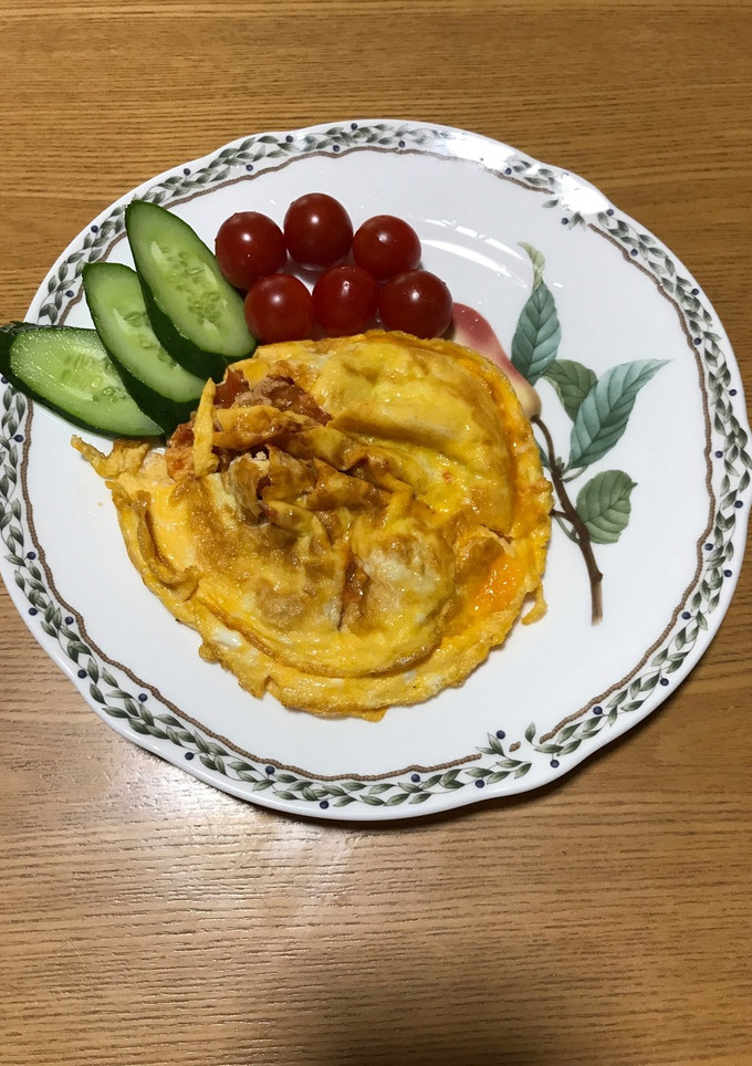 簡単10分★トマトと豚肉のオムレツ-レシピのメイン写真