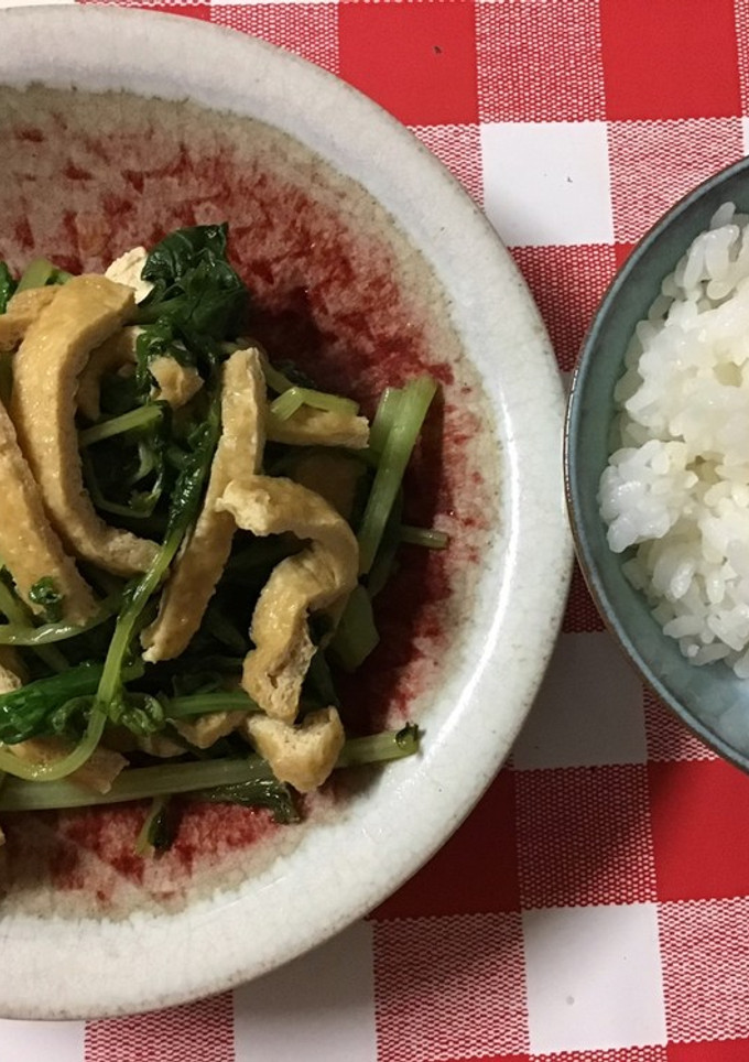 葉大根と揚げの炒め物-レシピのメイン写真