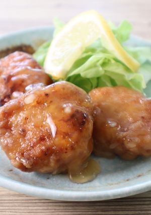 介護食　鶏の唐揚げさっぱりレモンだれかけ-レシピのメイン写真
