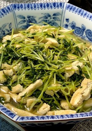 麺つゆだけで！豆苗の煮浸し-レシピのメイン写真
