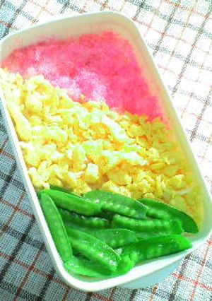 旦那さまへ☆3色にじ弁当-レシピのメイン写真