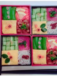 胡瓜編み込みの散らし寿司 デコ弁-レシピのメイン写真