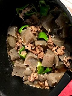 こんにゃく豚こまピーマンの甘辛煮-レシピのメイン写真