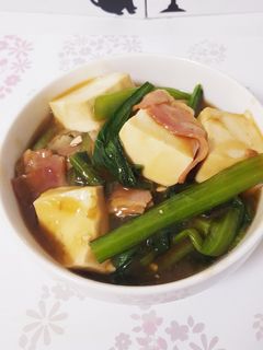 小松菜と豆腐のオイスターソース煮-レシピのメイン写真