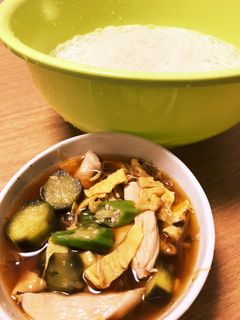 ナスとオクラの韓国風煮びたしそうめん-レシピのメイン写真