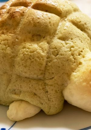 カメのメロンパン(抹茶味)-レシピのメイン写真