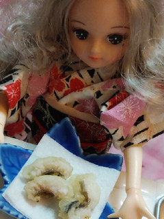 リカちゃんサイズ♡鱧の天ぷらꕤ*.゚-レシピのメイン写真