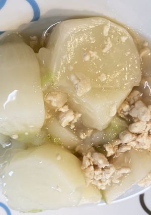 夏に冷た〜く 冷やした かぶのそぼろ煮-レシピのメイン写真