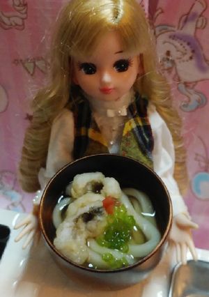 リカちゃんサイズ♡鱧天うどんꕤ*.ﾟ-レシピのメイン写真