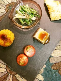 セロリとつるむらさきのサラダ-レシピのメイン写真