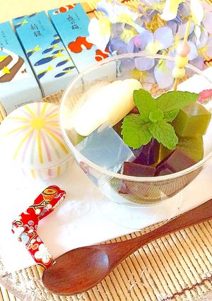 あんみつに羊羹♬-レシピのメイン写真