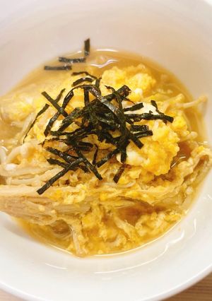 【デトックス】えのきの優しい卵とじ-レシピのメイン写真