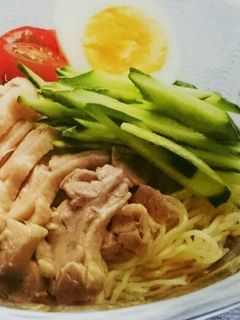 レンジで蒸し鶏冷やし中華-レシピのメイン写真