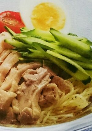レンジで蒸し鶏冷やし中華-レシピのメイン写真