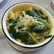 にらとえのきの中華たまごスープ
