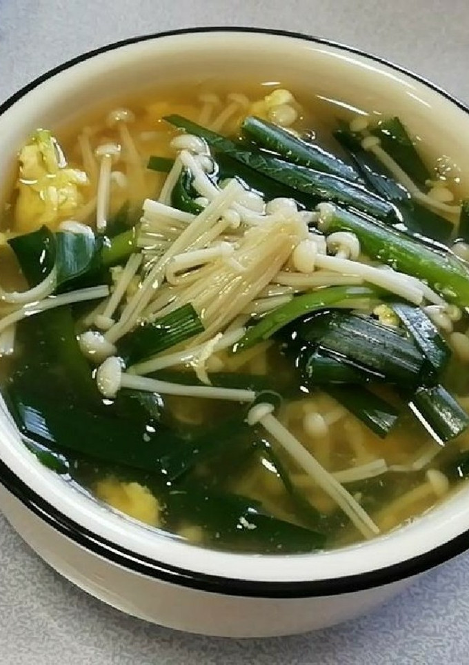 にらとえのきの中華たまごスープ-レシピのメイン写真