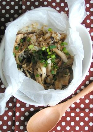 レンジで簡単!バターきのこ飯-レシピのメイン写真