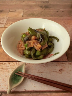 材料2つ★焼ピーマンのなめ茸あえ-レシピのメイン写真