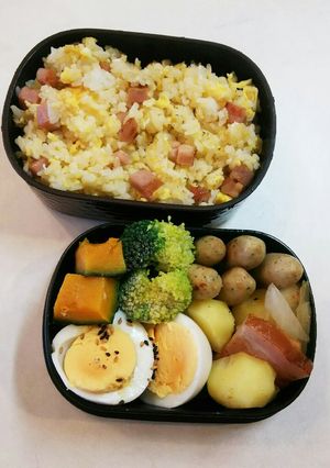 お弁当(7/31)ベーコンのマヨピラフ-レシピのメイン写真