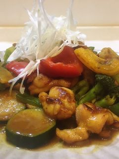 鶏もも肉と夏野菜のカレー炒め-レシピのメイン写真