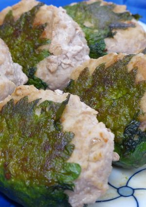 『鶏ひき肉の大葉チーズ焼き』-レシピのメイン写真