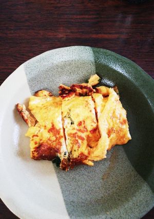 白だしでだし巻き玉子焼き★☆刻み大葉入り-レシピのメイン写真