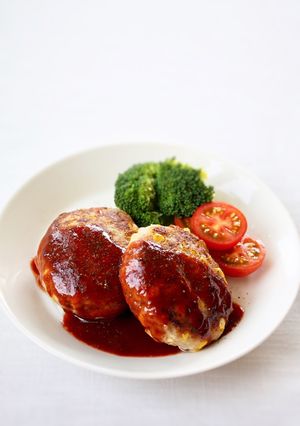 【コーンハンバーグ（ケチャソース）】-レシピのメイン写真