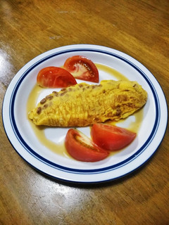 梨湖の簡単時短!納豆オムレツ-レシピのメイン写真
