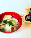 薫の塩麹にんにくであさりのお吸い物