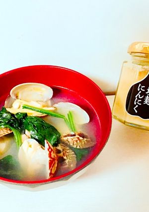 薫の塩麹にんにくであさりのお吸い物-レシピのメイン写真