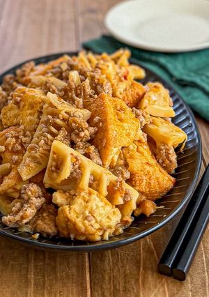 筍と厚揚げ《にんにく♡オイスター味噌炒め-レシピのメイン写真