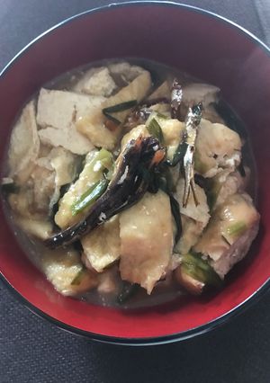 ニラ豆腐と油揚げのうま煮？なるたけ楽に-レシピのメイン写真