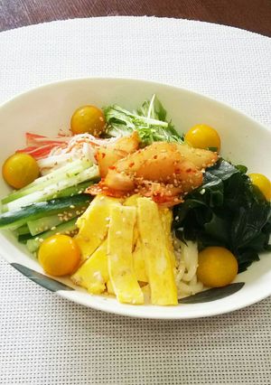 簡単☆ビビンバ風 冷やしうどん。-レシピのメイン写真