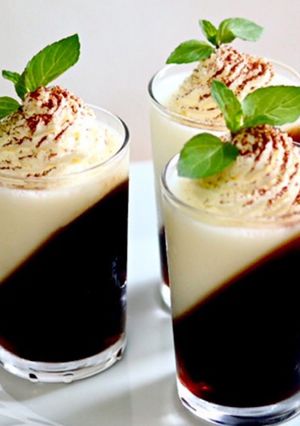 コーヒーゼリー&ミルクゼリー＊斜めゼリー-レシピのメイン写真