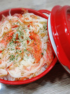 ☆かにかまバターソテー丼弁当☆-レシピのメイン写真