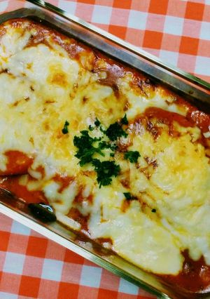 トマトと茄子の牛肉トマトソース重ね焼き☆-レシピのメイン写真