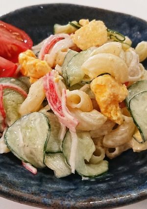 カニかまと粉チーズのマカロニサラダ！-レシピのメイン写真