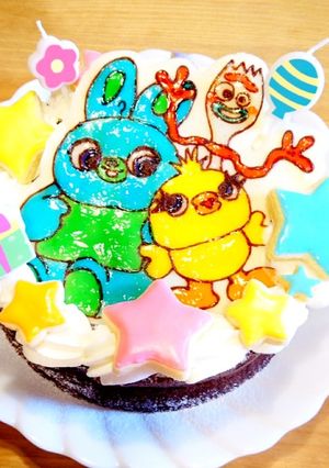 ダッキー＆バニー＆フォーキー ケーキ♡-レシピのメイン写真