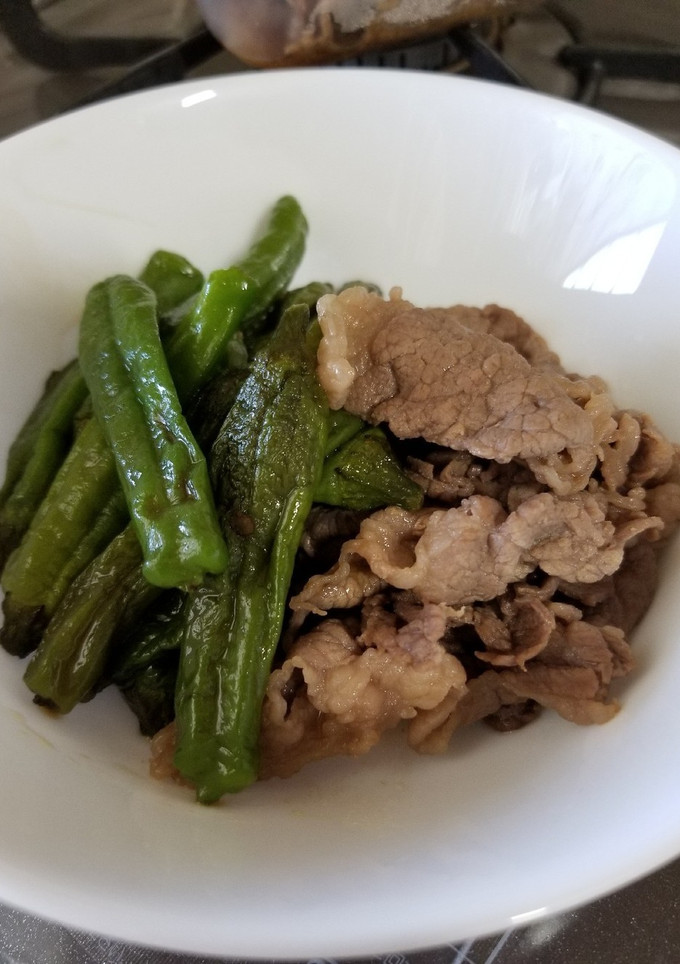 ししとうと牛肉の煮物-レシピのメイン写真