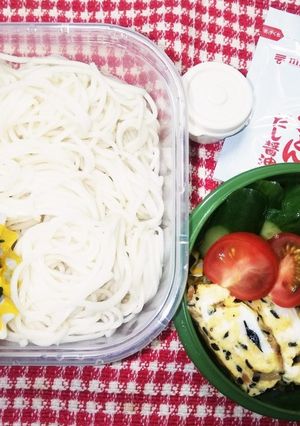 パパ弁当♡麺弁当　ひやむぎ8/1-レシピのメイン写真