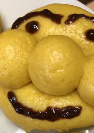 アンパンマンこしあんまんじゅう かぼちゃ-レシピのメイン写真