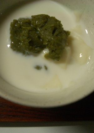 レンジとミキサーで☆お豆腐餅ぜんざい-レシピのメイン写真