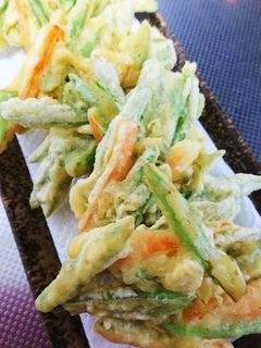 モロッコいんげんと人参のかき揚げ♪-レシピのメイン写真