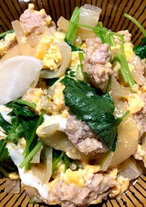 鶏ひき肉の親子丼-レシピのメイン写真
